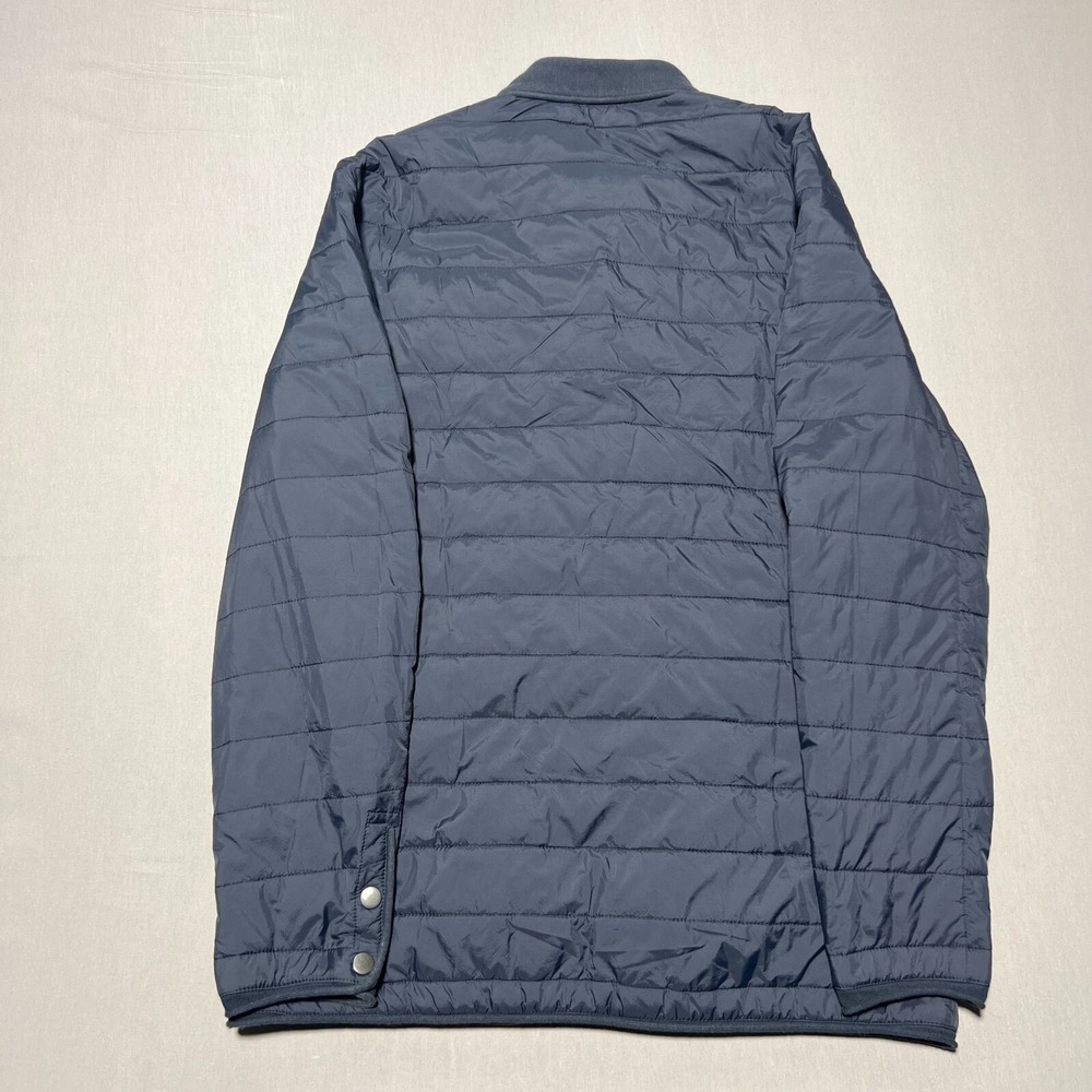 Saint James Men's Navy Blue Long Sleeve‎ Full Zip Quilted Puffer Coat Size 42 L - Picture 2 of 16